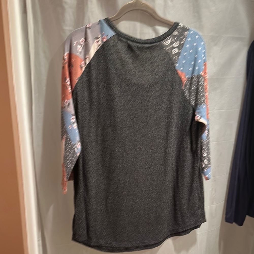 Colorful Patchwork Women's Top - Picture 3 of 3